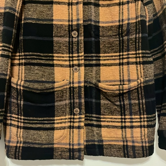 Women’s Flannel Utility Jacket Tentree XS Organic Cotton Plaid Shacket Casual - Picture 3 of 13